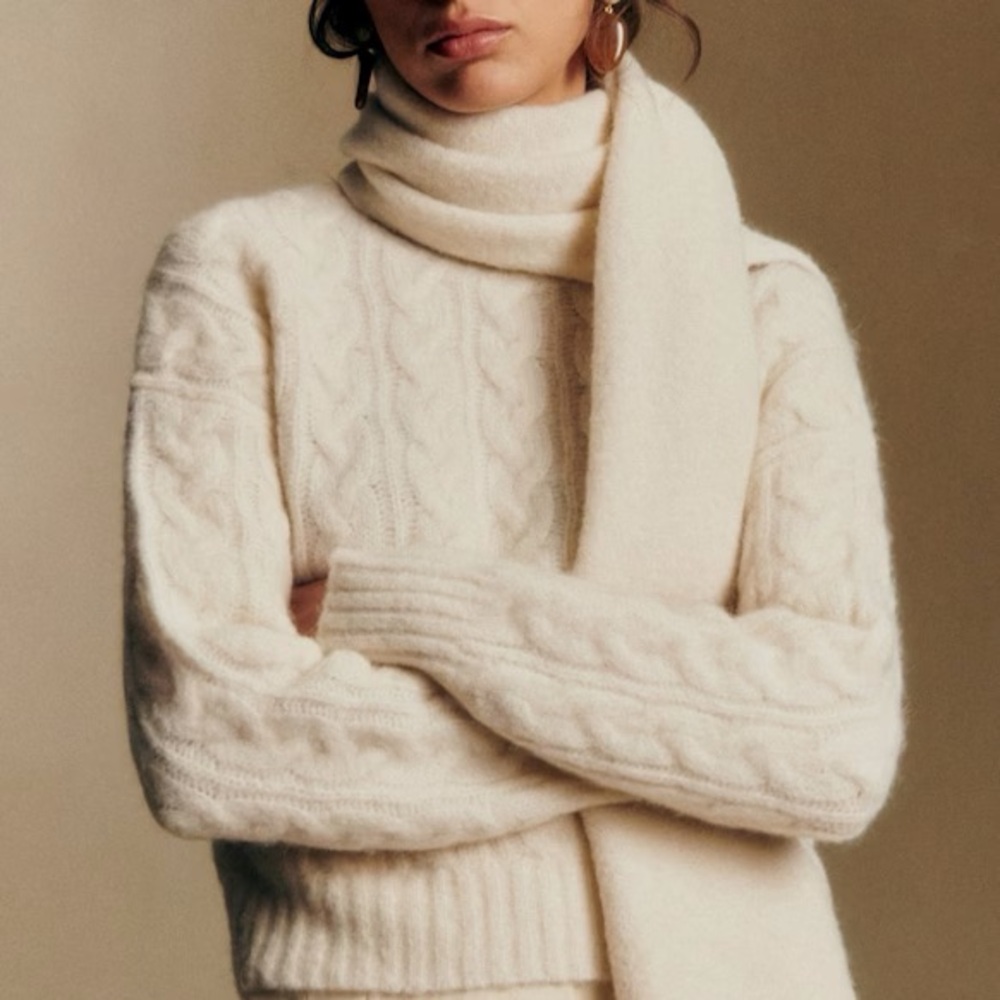 Sézane Marianne Scarf Ecru